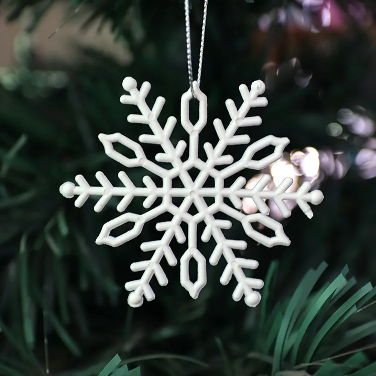6 шт./упак. DIY белый поддельные с изображением снежинок для рождественской вечеринки год Рождественская елка Подвески Висячие украшения окна аксессуары для дома