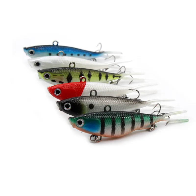 2021 New 1 Piece Silicone VIB JIG Hook Whopper Soft 9.5 Cm/21 G Bait  Fishing Bait 3D Eye Artificial Bait With Tweeter Hook