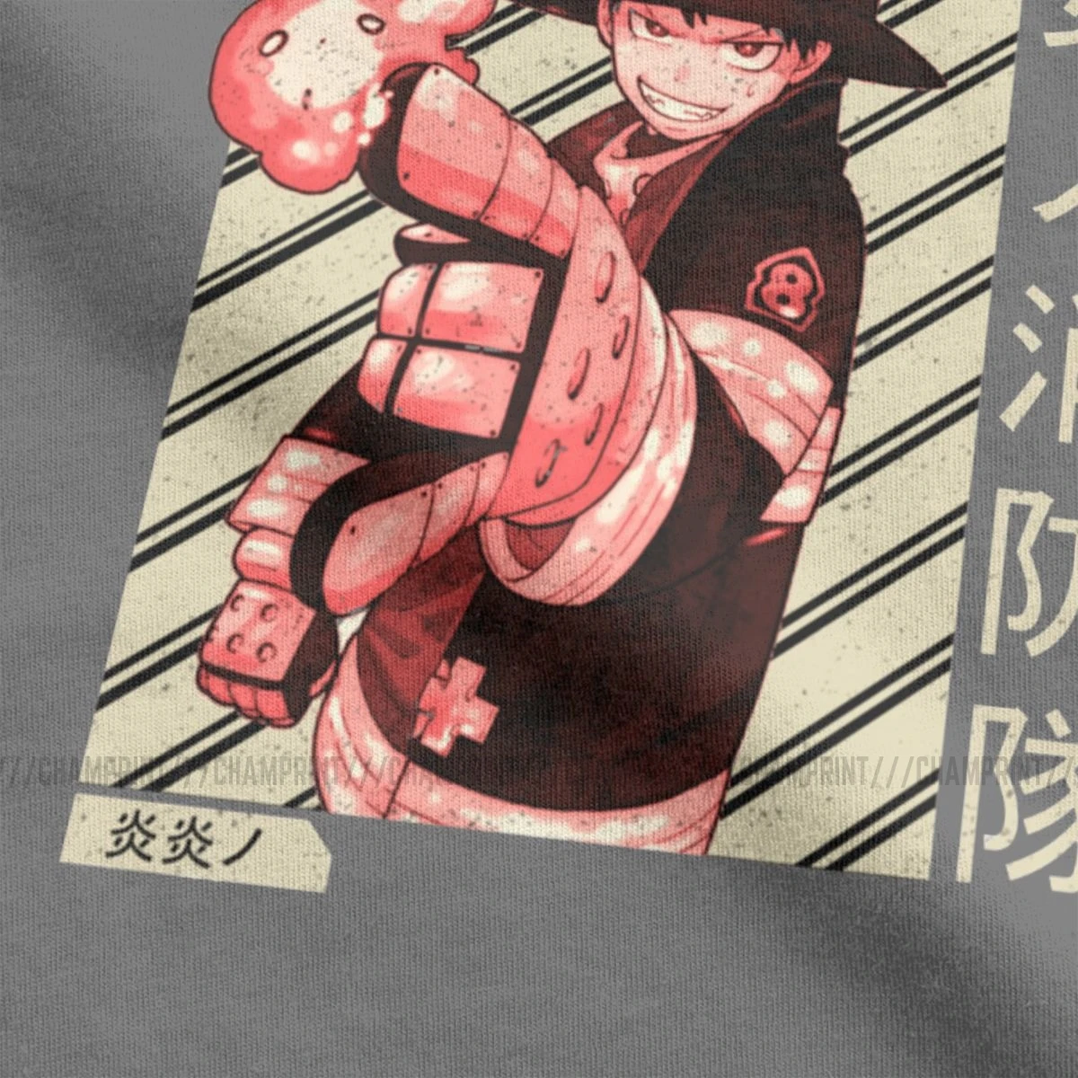 Мужские футболки Shinra Fire Force, аниме, модная футболка, короткий рукав, пожарный герой, футболки, вырез лодочкой, одежда, большой размер