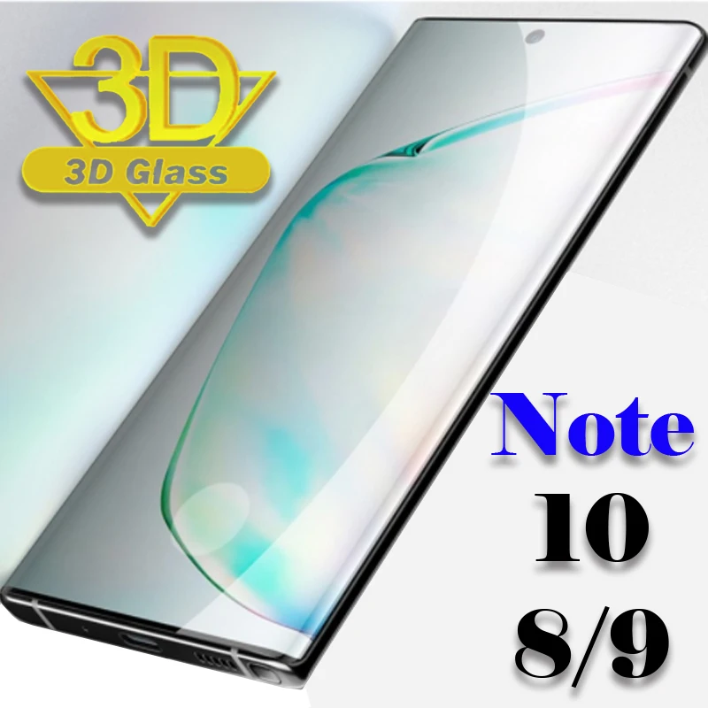 Защитное стекло 3d note10 закаленное для samsung galaxy note 10 9 8 plus 10pro 10plus 9|Защитные стёкла и