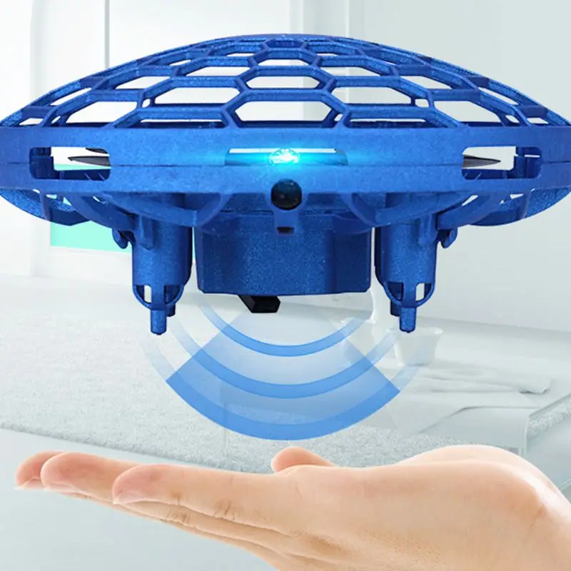Часы с дистанционным управлением летающие мини-дроны Quad Индукционная левитационная игрушка для избегания препятствий