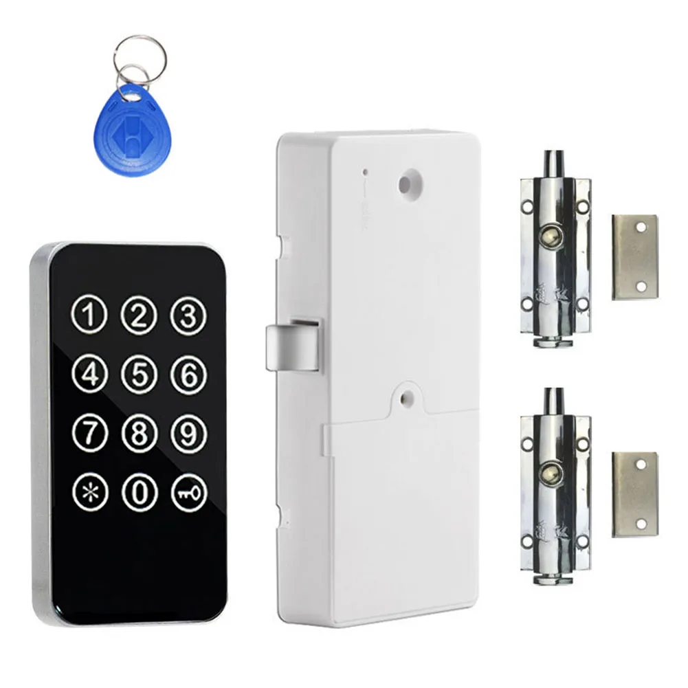 Easy Install Drawer Sauna Digital Zinc Alloy Electronic Sensitive Smart Protective Low Voltage Alarm Cabinet Lock Password - Цвет: Silver B