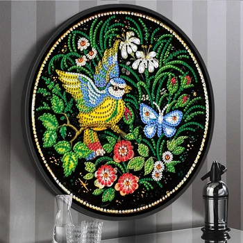 

Round Framed Diy Diamond Painting 5d Full Lavender Peacock Owl Tassel Painting Wall Art Photo Custom Painting Kits Embroidery