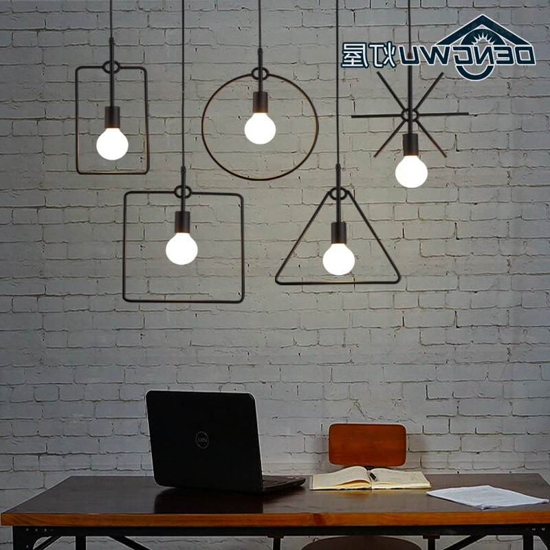 House Loft Retro Office Chandelier Cafe Americano Hall Lamp Iron Industrial Wind Personality Living Room pendant | Освещение