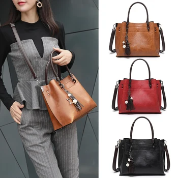 

YOUSE Female bag 2020 Fashion large airflow Su pendant Bucket bag Handbag one Shoulder diagonal Luxury handbag Feminine Wild