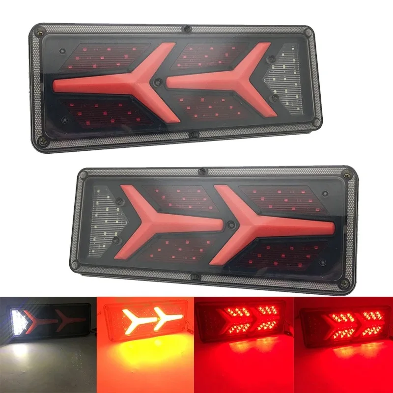PROD 1005002470900675 2pcs 12V/24V LED Dynamic Car Truck Tail Light
Brake Light Turn Signal Rear Lamp For Trailer Van Boat RV Caravan Bus
Lorry UTV