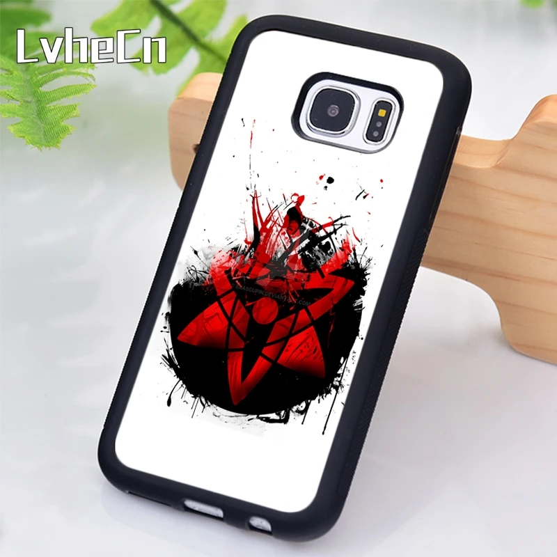 LvheCn Uchiha Mangekyo Sharingan Naruto Phone Case For Samsung Galaxy S9 S8 S10 Plus Lite S6 S7 Edge S5 Note 5 8 9 10 Coque |