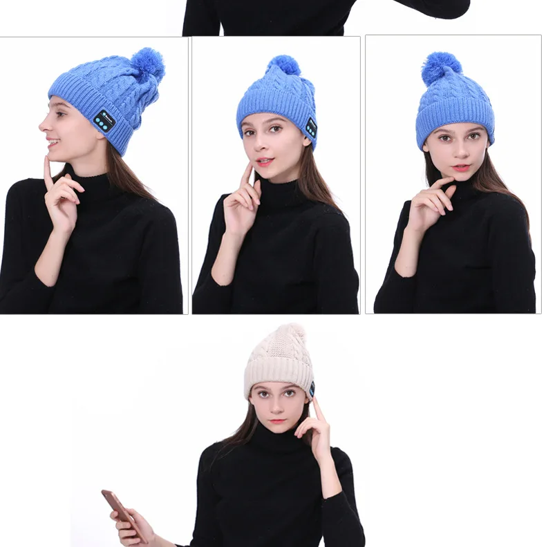 Xiaomi Youpin, вязаная шапка для волос, Bluetooth, теплая, для улицы, для леди, музыкальная шапка, осень и зима, для путешествий, модная, мягкая и удобная