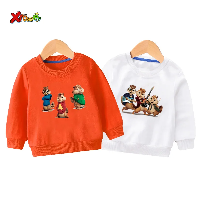 

kids sweatshirts baby hoodie boys girl sweatshirt top 2019 autumn Alvin and Chipmunk toddler fashion kids outfit clothes 3 years