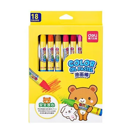 Deli 6962 Crayon Not Sticky Colorful Crayon Hexagonal Tasteless Crayon Set Children Art Supplies
