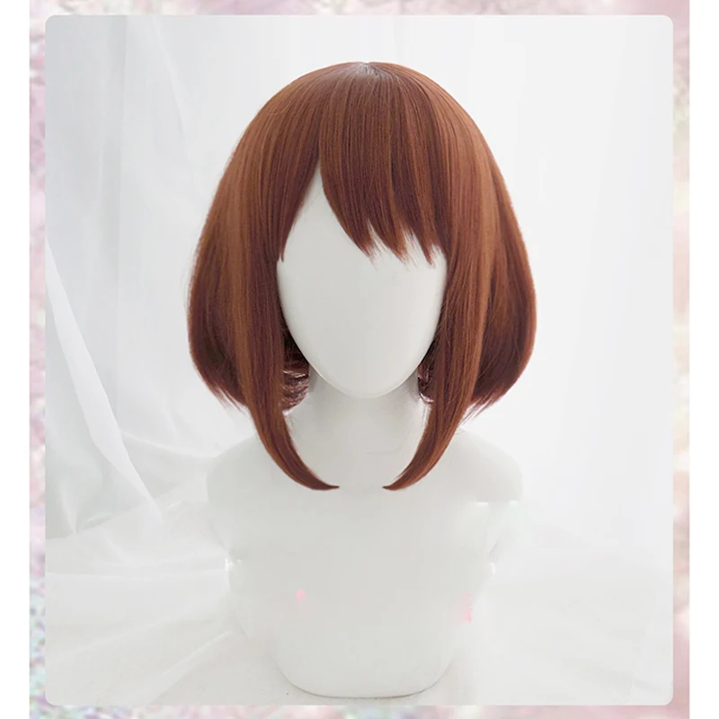 Cosplay&ware Anime My Hero Academia Uraraka Wigs Short Brown Bob Heat Resistant Cosplay Costume Wig & Cap -Zentai shop online H7bb76d7df9704bdfa419728b587415f9Y.jpg