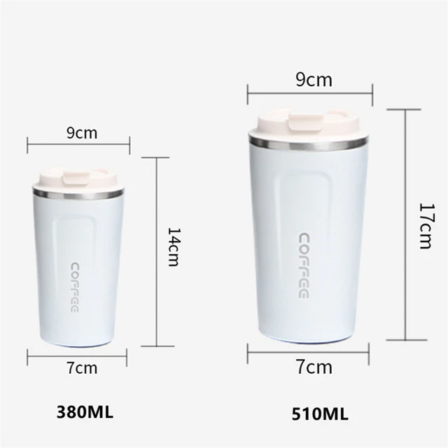 510ML Travel Coffee Mug Spill Proof with Seal Lid Insulated Eco-friendly  Drink Flavors Drinking Stainless Steel Coffee Cup - AliExpress