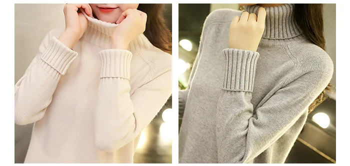 Женский свитер-водолазка SURMIITRO, теплый эластичный джемпер, вязаный пуловер в офисном стиле на осень и зиму