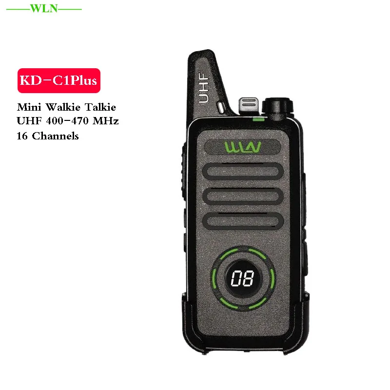 WLN-Mini walkie-talkie KD-C1 Plus, UHF, 400-470 MHz, 5W, con 16 canales, Radio bidireccional, actualización de visión para KD-C1, KDC1plus