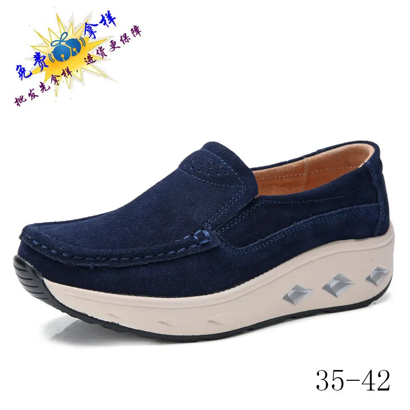 

2020 Spring And Autumn New Style WOMEN'S Shoes Casual Thick Bottomed Suede Foot Covering Solid Color Love Shook Shoes Large Size