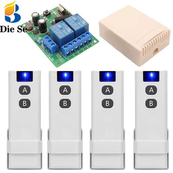 

DieSe 433MHz Wireless Remote Control 2 buttons Mount Clip Transmitter and AC 110V 220V 10A Receiver For Garage Motor Light DIY