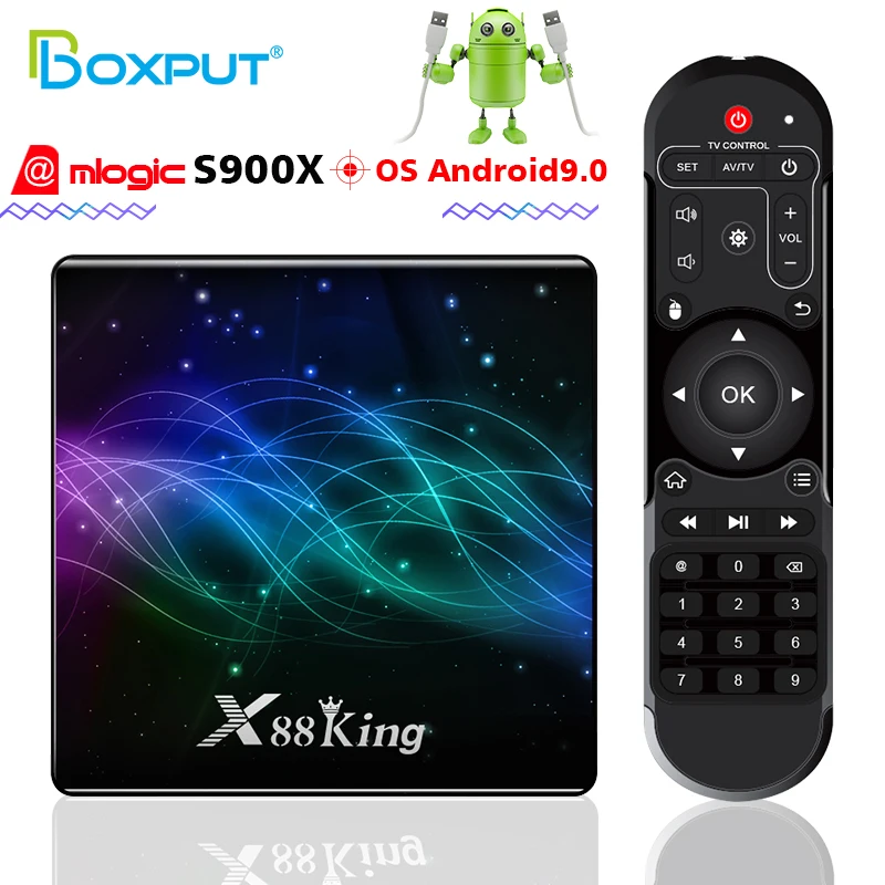 Ott 4K Media player X88 King S922X Tv Box Android 9.0 4G 128G Dual Wifi ...