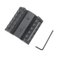 Тактический ружейный прицел Mizugiwa низкопрофильный 45 градусов офсетный двойной боковой 20 мм Пикатинни рельсовый прицел крепление базовый фонарь-лазер Крепление Black caza