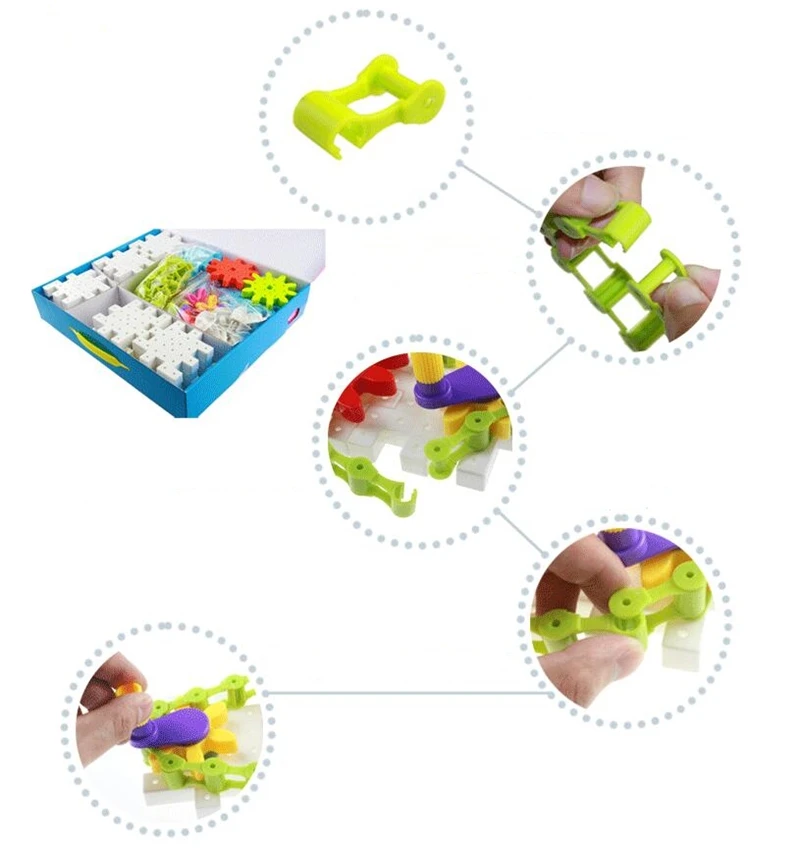 96 шт. пластиковые Вихрь зубчатая Цепь блоки сборка модели строительные наборы игрушки бабочка подарки для детей