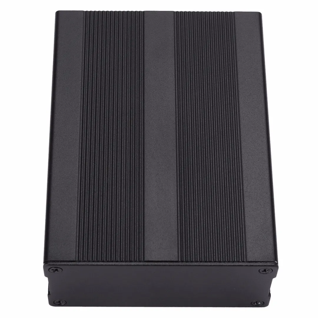 Practical Aluminum Enclosure Black 100x76x35mm Aluminum PCB Instrument Box Enclosure Electronic Project Case with 8 Screws