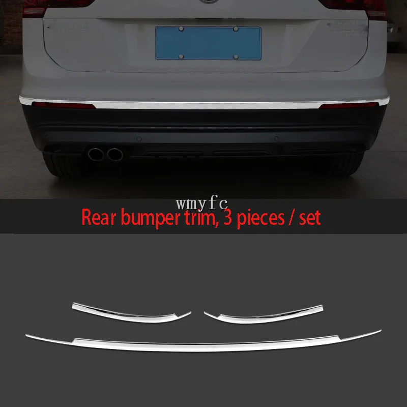 

for VW Tiguan L mk2 2016 2017 2018 2019 all-around package edge car styling rear bumper trim cover sticker