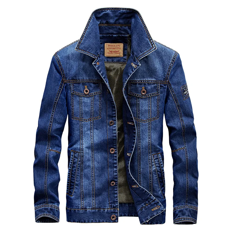 Afs Jep giacca di Jeans da uomo di moda per uomo giacca di Jeans militare  giacca di Bomber maschile di marca di alta qualità giacche ha grandi  dimensioni 4XL