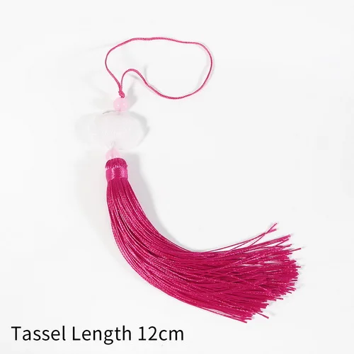 Fuchsia Многоцветный белый нефритовый Лотос кисточки DIY Ювелирные изделия занавес одежды декоративные аксессуары ключ автомобиля сумка Подвеска для изготовления кистями - Цвет: Fuchsia