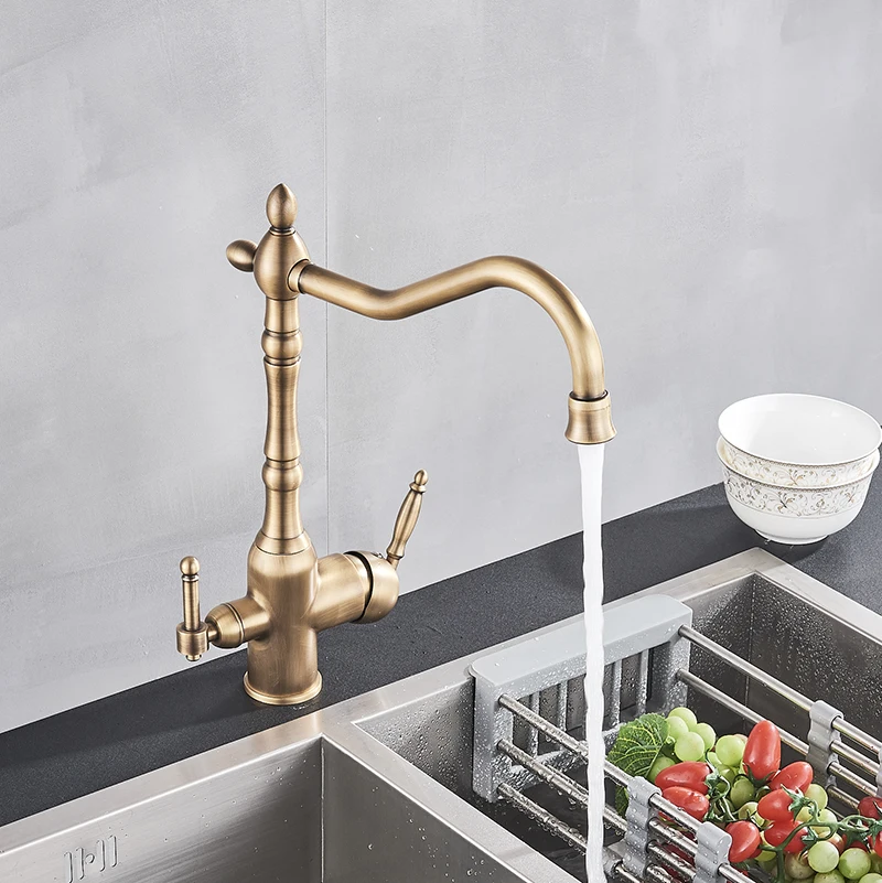 Kitchen Sink Faucet Purify Faucet 360 Degree Rotation Hot and Cold Water Mixer Taps Purification Taps Deck Installation Faucet modern kitchen sink