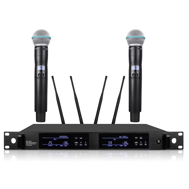 Новинка! QLX 24D высококачественный UHF профессиональный двойной беспроводной