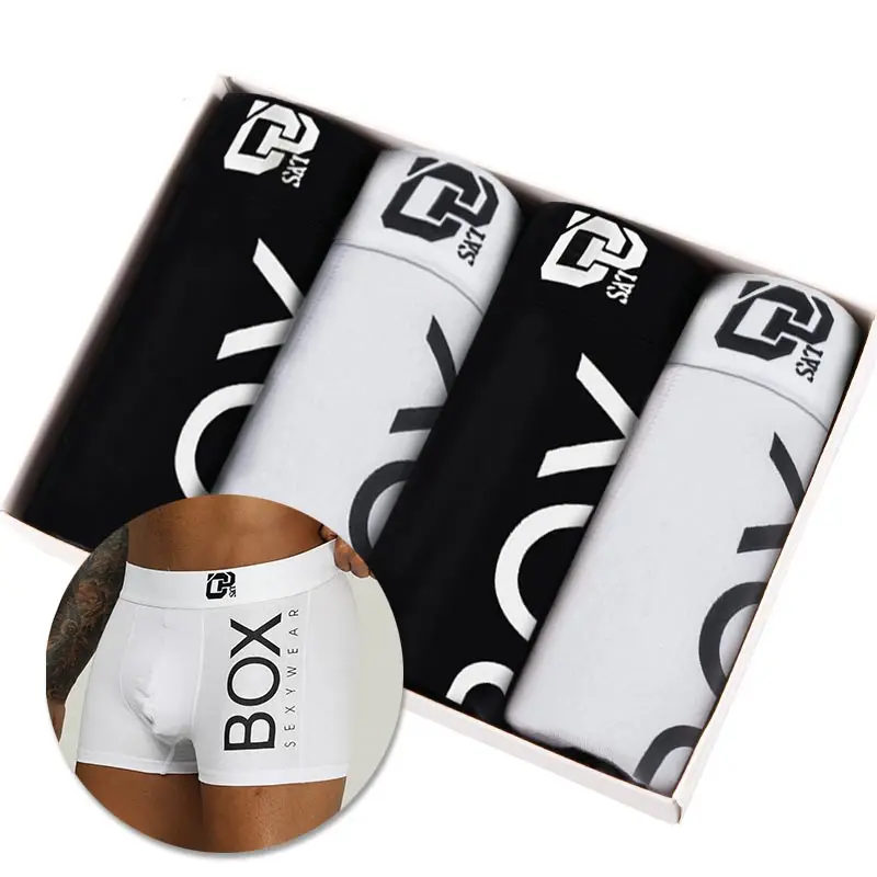 4 шт. сексуальный костюм полицейского Для мужчин нижнее белье боксеры спортивные