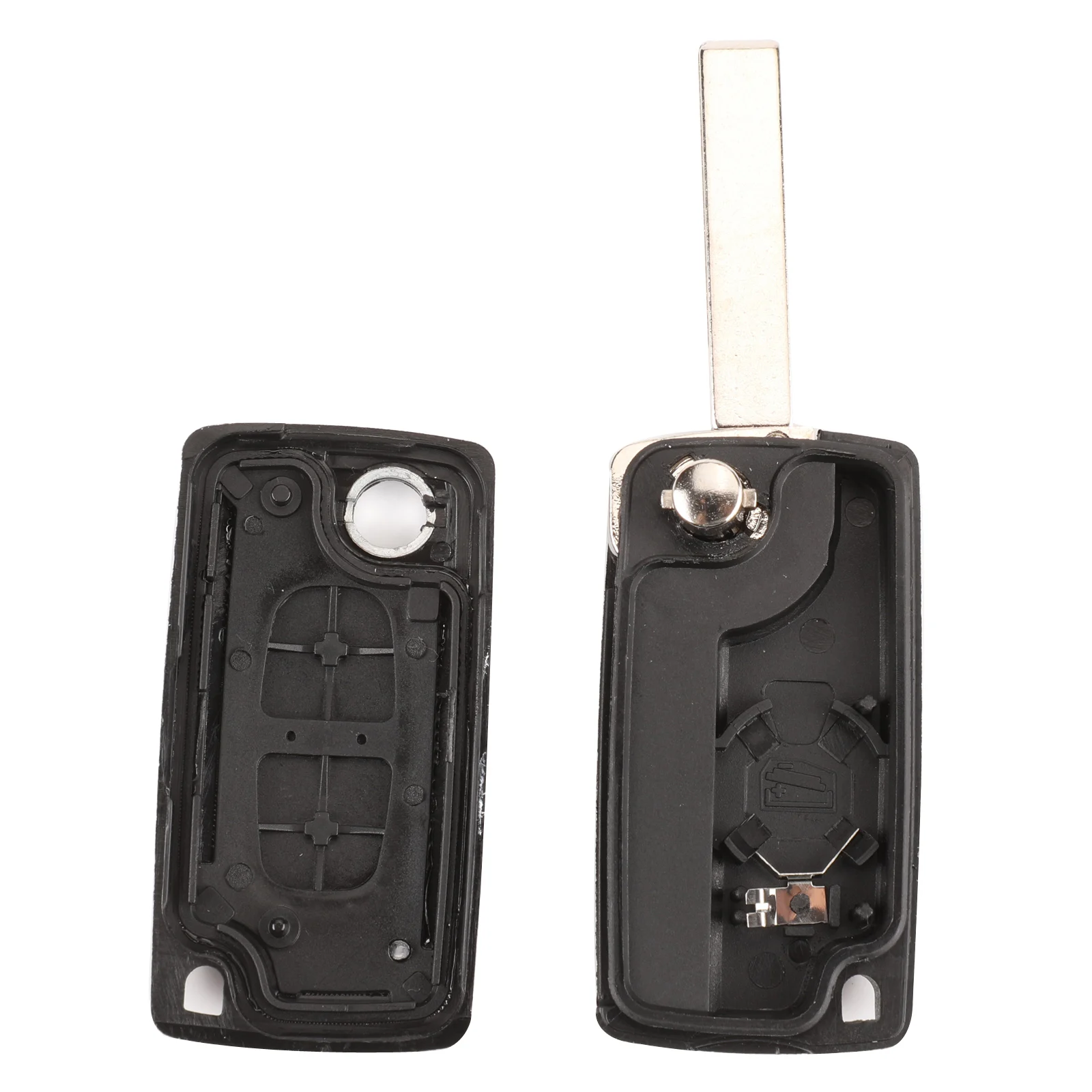 Jingyuqin Remote Flip Car Key Shell For Peugeot 206 408 1/2/3/4/5/6/807 Partner Citroen C1/2/3/4/5/6/7/8 Xsara Picasso CE0523/36