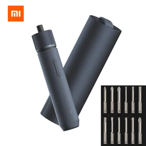 Image 1 - New Xiaomi HOTO Straight Handle Electric Screwdriver 3 Speed Torque Rechargeable with Stroage Box LED Light 12 Long Bits