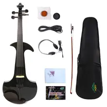 Yinfente черная электрическая Тихая скрипка 4/4 ручная работа деревянный корпус сладкий тон свободный чехол с бантом# EV18