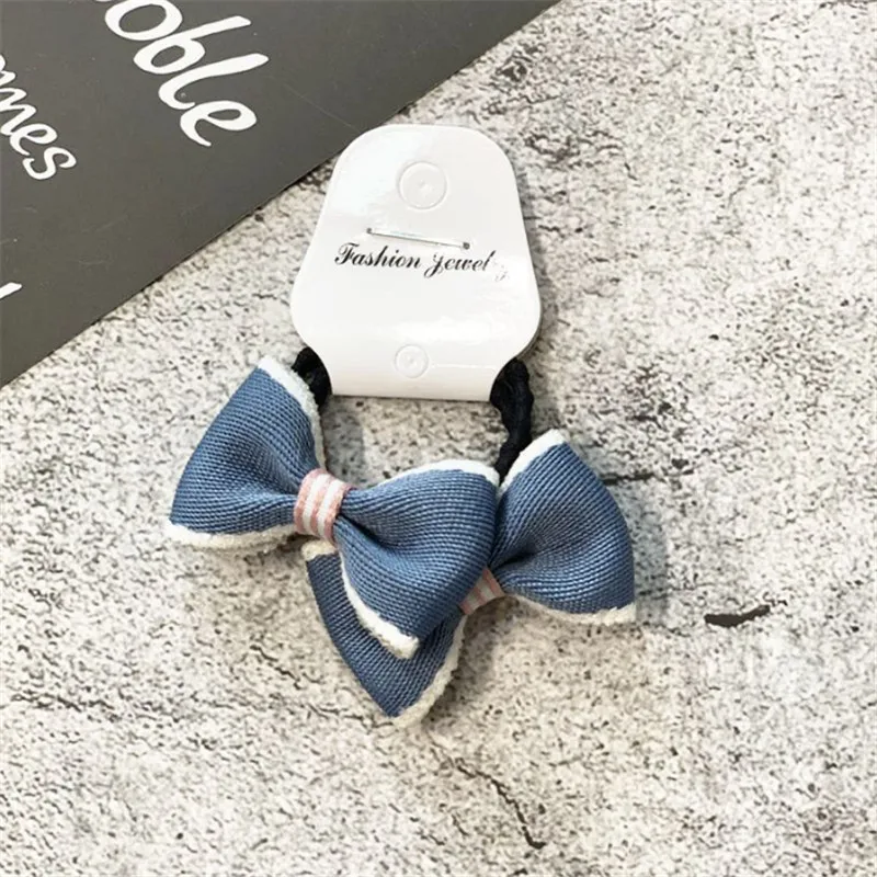 set 27 15 компл./лот Маленький бант из ленты с эластичные ленты для волос Детские аксессуары для волос с бантом, резинки для волос нарисованной длинноволосой девочкой, веревок, лучший подарок - Цвет: set 27