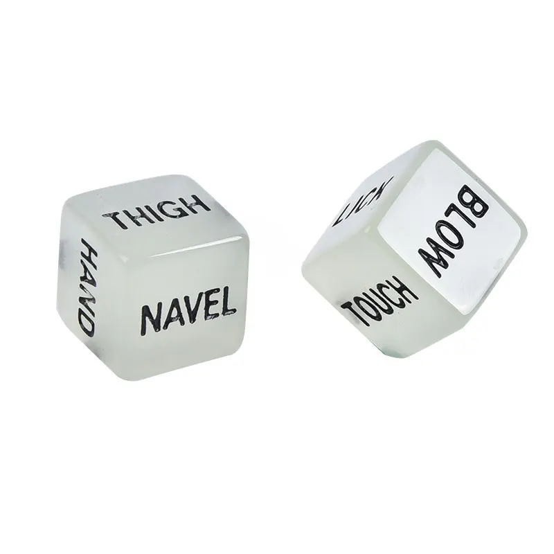 2pcs Funny Glow in Dark Love Dice Toys Adult Couple Lovers Games Aid Sex Party Toy valentines day gift for boyfriend girlfriend
