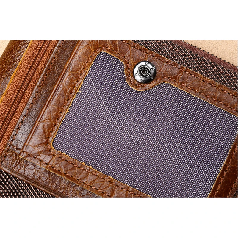 Мужской кошелек из натуральной кожи, многофункциональный RFID клатч, модная Ретро сумка с несколькими картами, держатель для карт, двойная молния, кошелек для монет