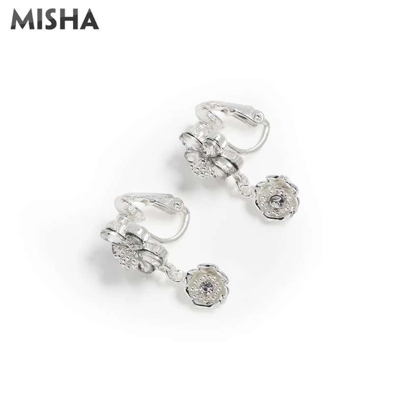 MISHA модные серьги для женщин высококачественное глянцевое покрытие цветы серьги гвоздики для девочек шикарные ювелирные изделия для вечерние свадебные 1090