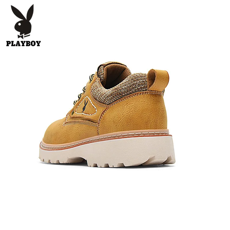 PLAYBOY/Новая модная весенняя Мужская Рабочая обувь; нескользящая износостойкая резиновая подошва; мужская повседневная обувь для улицы