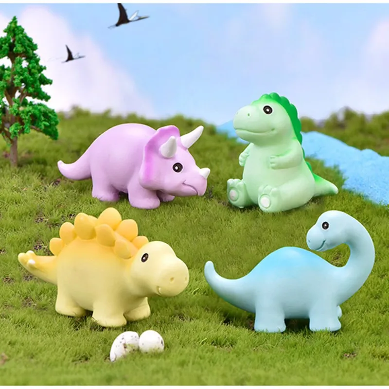 10pcs Mini Luminous Dinosaur Ornament Miniature Figures Glow in Dark Resin  Animal Garden Micro Landscape Decoration - AliExpress