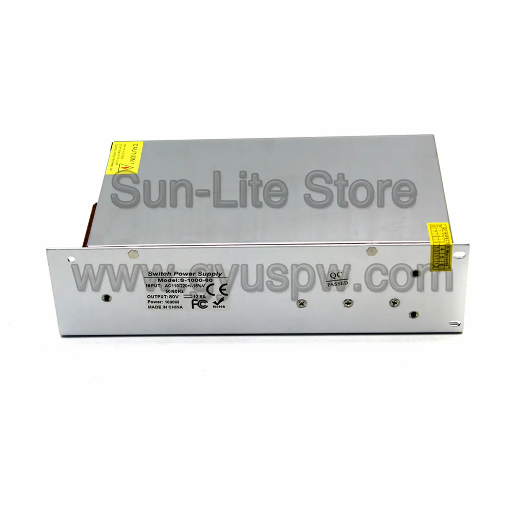 Одиночный выход 80V 12.5A 1000W переключатель питания Трансформатор 110V 220V AC DC80V SMPS для промышленного оборудования машинного оборудования