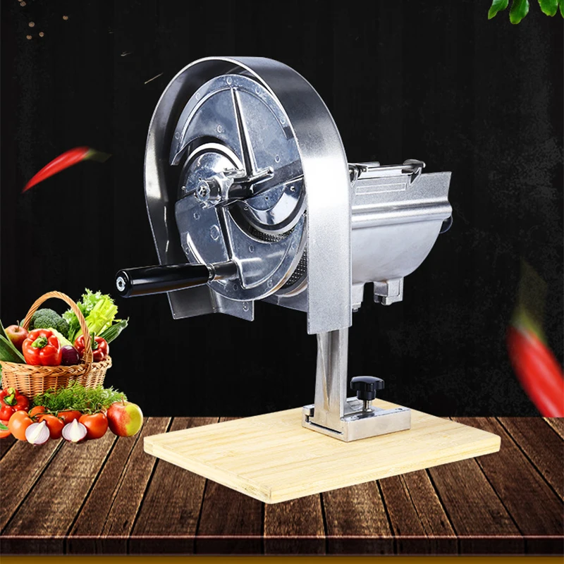 Stainless Steel Fruit Vegetable Slicer Household Hand-Cranked Potato Lemon Slicer Manual Vegetable Slicer thickness adjustable