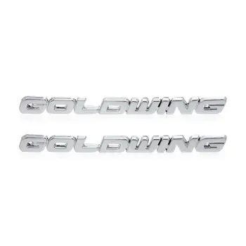 

GL 1800 Front Shock Decal 3D Battery Cover Emblem Side Fairing Sticker Logo Symbol Mark Chrome for Honda Goldwing GL1800 3M ABS