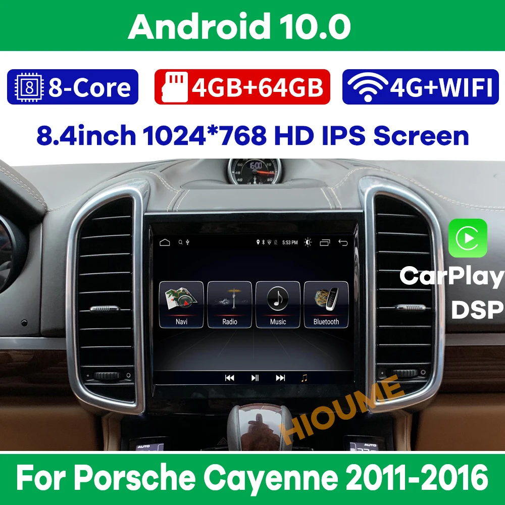 Автомагнитола на Android 10 0 с GPS-навигацией для Porsche cayenne 2011-2016 DSP 4G LET WIFI Carplay 360 камерой