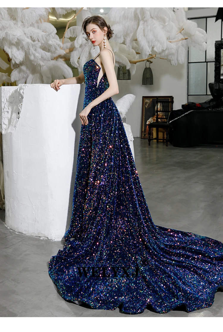 Robe De Soiree Longue Ever Pretty Little Mermaid разноцветные Сексуальные вечерние платья с блестками блестящего размера плюс вечерние платья