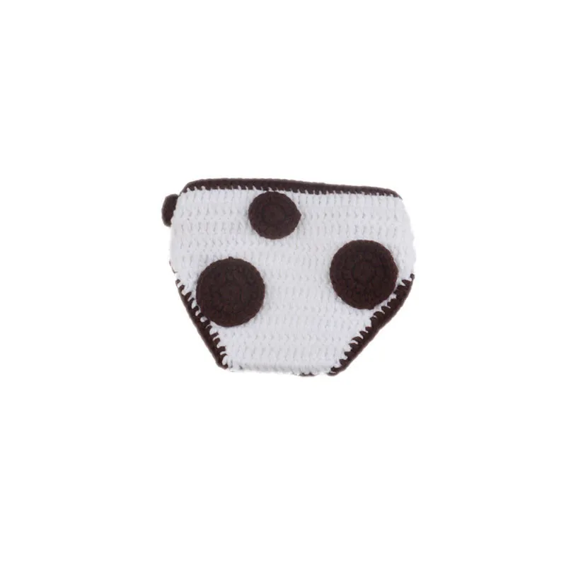 0-3months baby cow clothing set newborn photography prop one hat one shorts