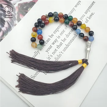 

Moda 2020 Agate 8MM 33 Muslim supplies gift Islamic TASBIH Halal prayer beads piedras para bisuteria pormayor