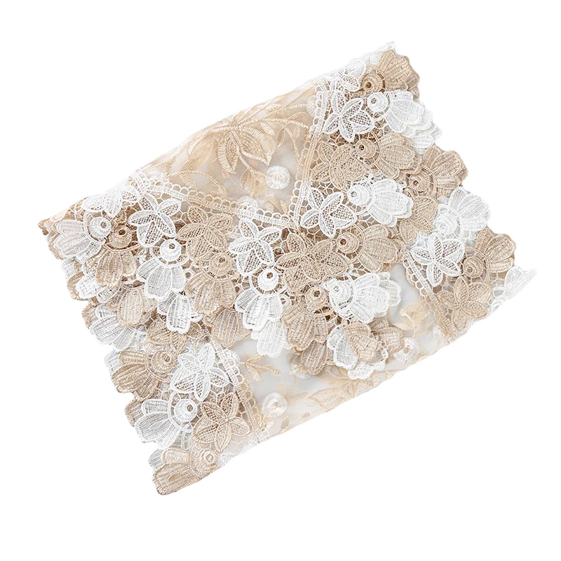 Household Exquisite Fabric Lace Embroidery Table Runner TV Closet Cover Cloth Tea Table Banner Tablecloth Wedding Table Decor
