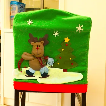 

Cute Christmas Elements Chair Covers Reusable Xmas Party Dinner Chairs Home Decoration FP8