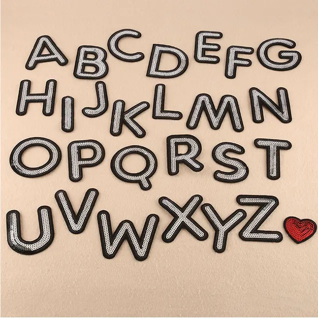 Applique Alphabet Letters Iron  Letters Numbers Paste Clothes - 26pcs  Letter A-z - Aliexpress