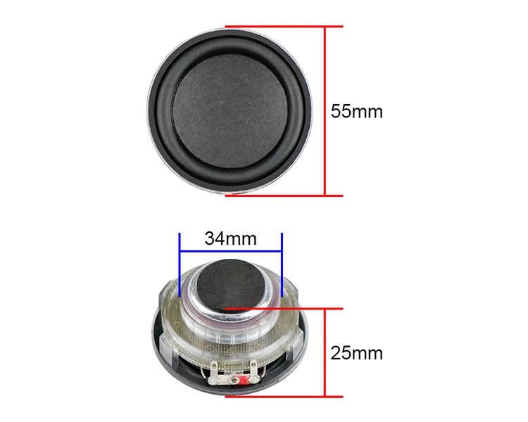 Description Picture 2 of itemFor JBL Harman Kardon 2 Inch 55mm Full Range Speaker Treble Mid Bass Loudspeaker 4OHM 10W Diy 2PCS